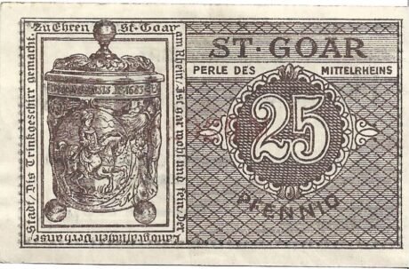 Реверс банкноты 25 fenigów (Niemcy) 1920