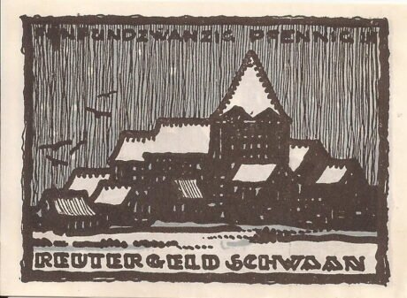 Реверс банкноты 25 fenigów (Niemcy) 1922