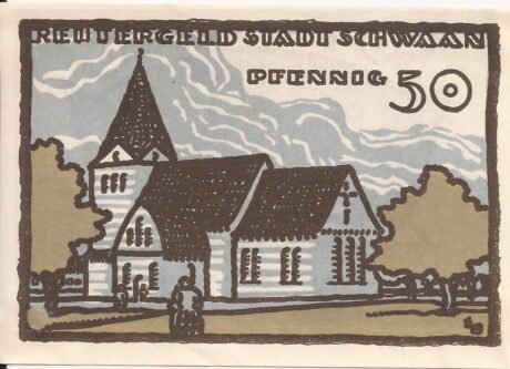 Реверс банкноты 50 fenigów (Niemcy) 1922