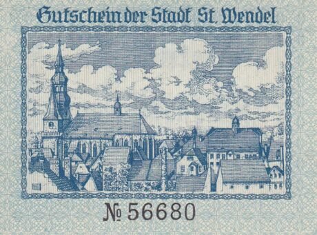 Реверс банкноты 50 fenigów (Niemcy) 1919