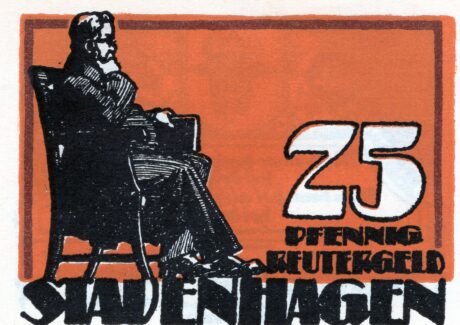 Реверс банкноты 25 fenigów (Niemcy) 1921