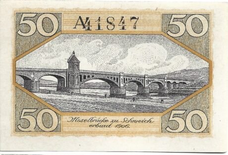 Реверс банкноты 50 fenigów Verein für Handel und Gewerbe (Niemcy) 1920