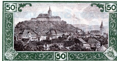 Реверс банкноты 50 fenigów (Niemcy) 1921