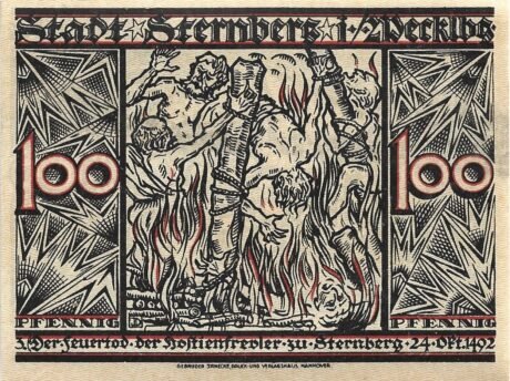 Реверс банкноты 100 fenigów (Niemcy) 1922