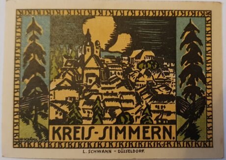 Реверс банкноты 25 fenigów (Niemcy) 1921