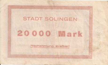 Реверс банкноты 20 000 marek (Niemcy) 1923