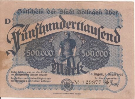 Аверс банкноты 500000 marek (Niemcy) 1923