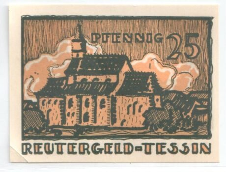 Реверс банкноты 25 fenigów (Niemcy)