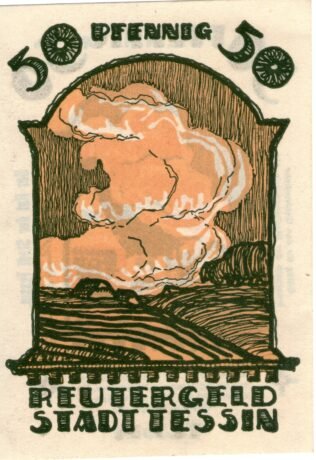 Реверс банкноты 50 fenigów (Niemcy) 1922