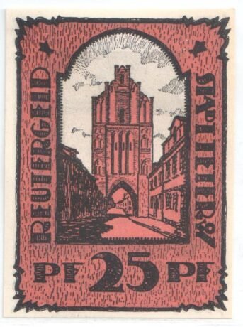 Реверс банкноты 25 пфеннигов (Германия)