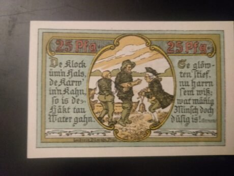 Реверс банкноты 25 fenigów (Niemcy)