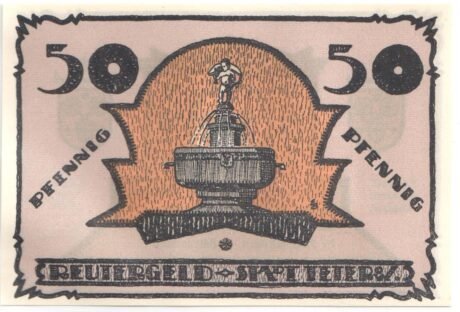 Реверс банкноты 50 fenigów (Niemcy)