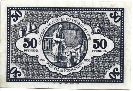 Реверс банкноты 50 fenigów (Niemcy) 1920
