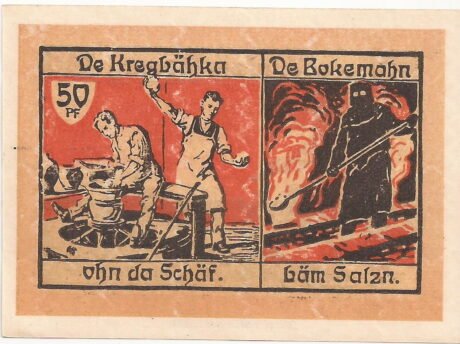 Реверс банкноты 50 fenigów (Niemcy) 1921