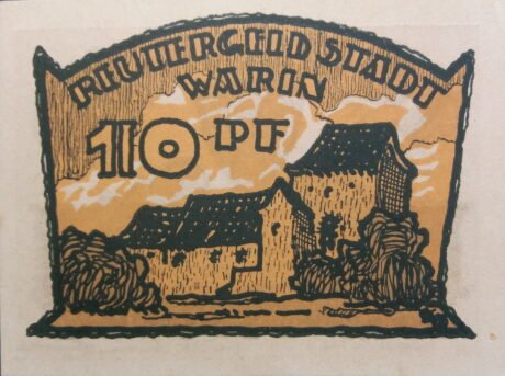 Реверс банкноты 10 fenigów (Niemcy) 1922