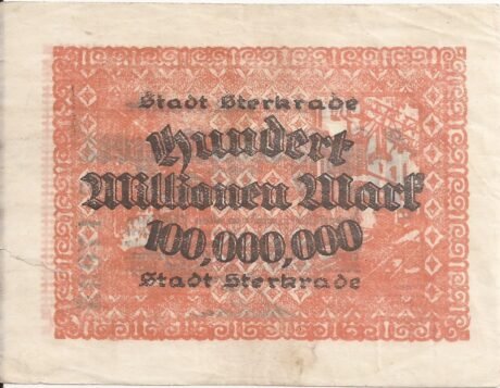 Аверс банкноты 100 000 000 marek (Niemcy) 1923