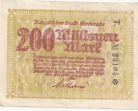 Аверс банкноты 200 000 000 marek (Niemcy) 1923