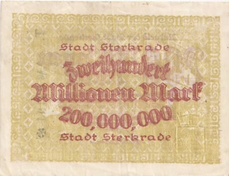 Реверс банкноты 200 000 000 marek (Niemcy) 1923