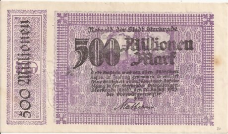 Аверс банкноты 500 000 000 marek (Niemcy) 1923