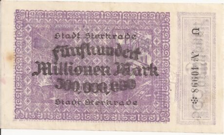 Реверс банкноты 500 000 000 marek (Niemcy) 1923