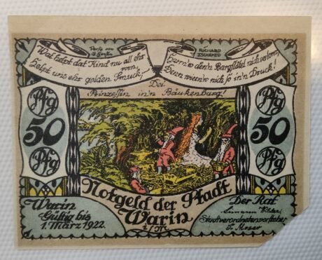 Аверс банкноты 50 пфеннигов (Германия) 1922 года