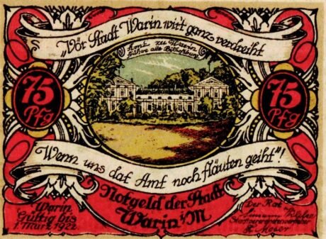 Аверс банкноты 75 пфеннигов (Германия)