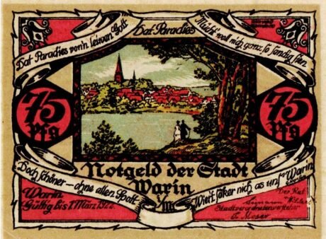 Аверс банкноты 75 пфеннигов (Германия)