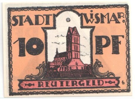 Реверс банкноты 10 fenigów (Niemcy)