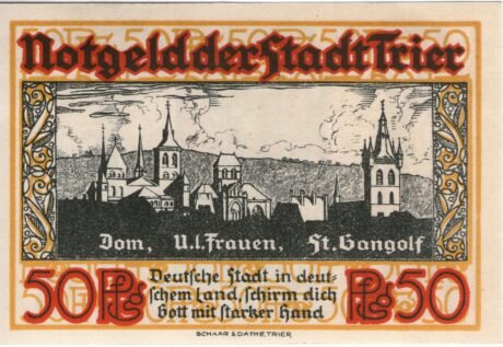 Реверс банкноты 50 fenigów (Niemcy) 1921