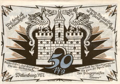 Аверс банкноты 50 пфеннигов (Германия)