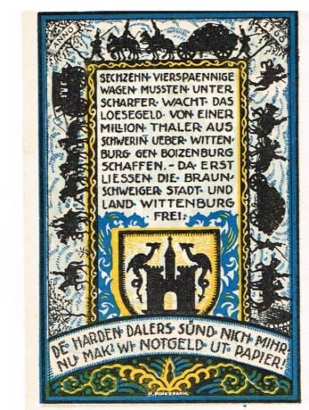 Реверс банкноты 99 fenigów (Niemcy) 1922