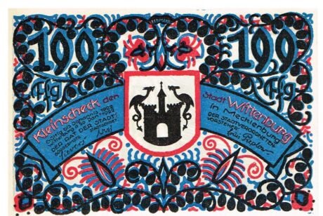 Аверс банкноты 199 fenigów (Niemcy) 1922