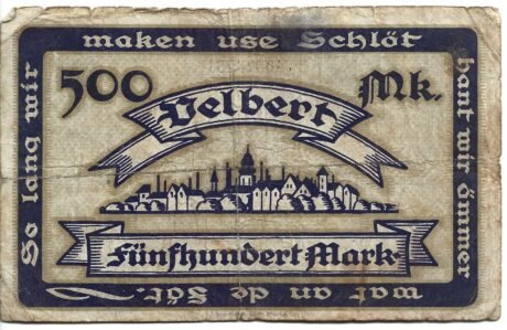 Аверс банкноты 500 marek (Niemcy) 1922