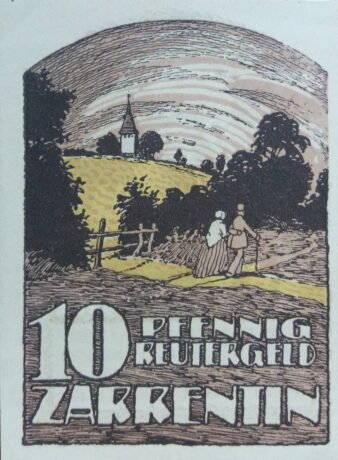 Реверс банкноты 10 пфеннигов (Германия)