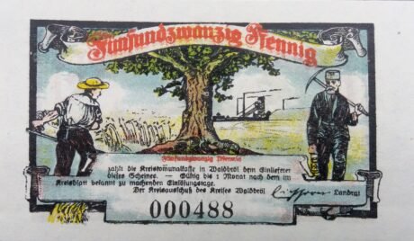 Аверс банкноты 25 fenigów (Niemcy) 1921