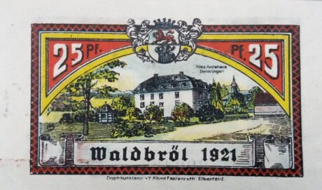 Реверс банкноты 25 fenigów (Niemcy) 1921