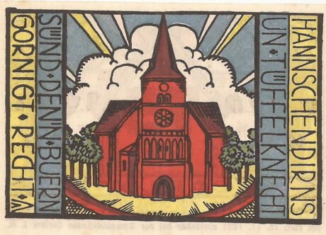 Реверс банкноты 75 fenigów (Niemcy) 1921