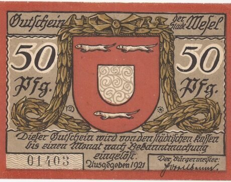 Аверс банкноты 50 fenigów (Niemcy) 1921