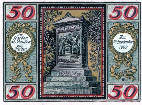 Реверс банкноты 50 fenigów (Niemcy) 1921