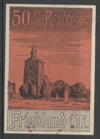 Реверс банкноты 50 fenigów (Niemcy) 1922
