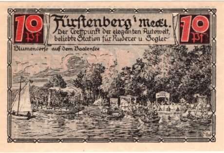 Реверс банкноты 10 fenigów (Niemcy) 1921