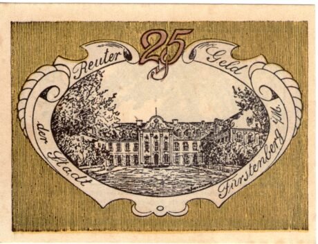 Реверс банкноты 25 fenigów (Niemcy)