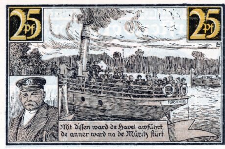 Реверс банкноты 25 fenigów (Niemcy) 1921