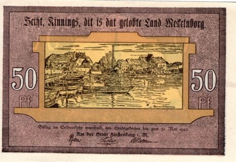 Аверс банкноты 50 fenigów (Niemcy)