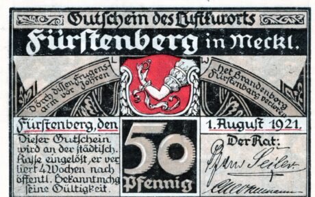 Аверс банкноты 50 fenigów (Niemcy) 1921