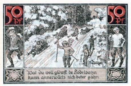 Реверс банкноты 50 fenigów (Niemcy) 1921