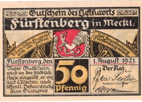 Аверс банкноты 50 fenigów (Niemcy) 1921