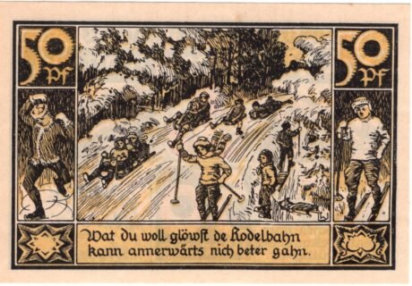 Реверс банкноты 50 fenigów (Niemcy) 1921