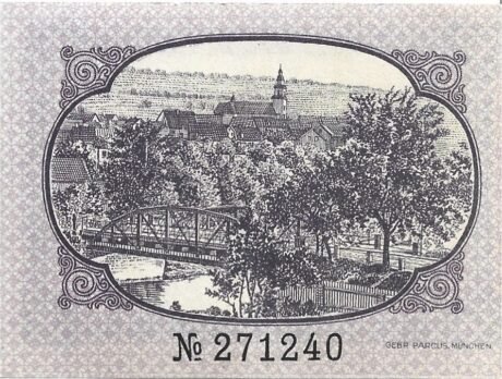 Реверс банкноты 10 fenigów (Niemcy) 1920