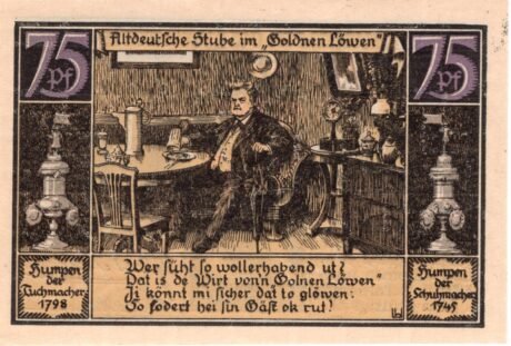 Реверс банкноты 75 пфеннигов (Германия) 1921 года